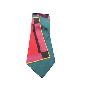 Museum Of Modern Art Masterworks Collection Tie Abstract Fans 100% Silk 57" X 4"